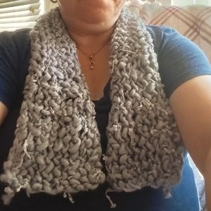 Hand made scarves and hats, multiple colors and sizes, and material